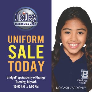 SAVE THE DATE UNIFORM SALE ON CAMPUS